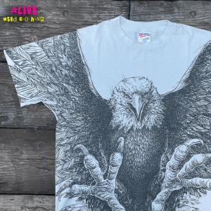 91’S HAWK PRINT TEE MADE IN USA｜alive-online-store