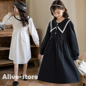 22年 ワンピース 韓国子供服 女の子 キッズ 春 秋 ジュニア カジュアル おしゃれ 可愛い 1 130 140 150 160 165cm Aldress172 Alive Store 通販 Yahoo ショッピング