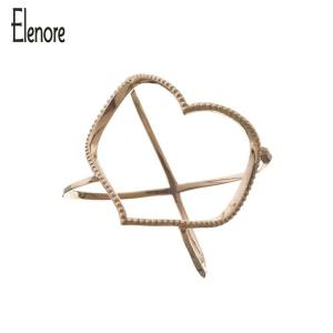 Elenore Jewelry 10金オープンハートリング 9号〜13号 エレノアジュエリー モード リング レディース 女性用 金指輪 gold ブランド｜alize