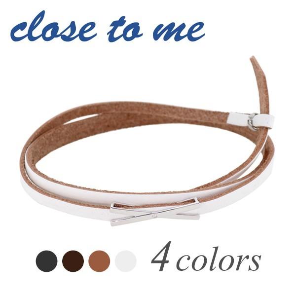 close to me レザーブレスレッド レディース ブランド 革 クロス ジルコニア シンプル ...