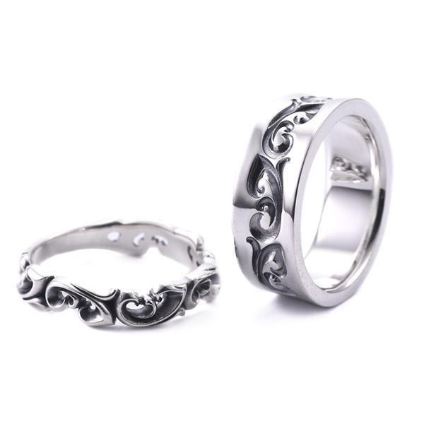 DEAL DESIGN ダブル フローラル リング 2個 セット 5〜23号 指輪 ペア ペアリング...