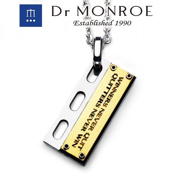 Dr MONROE ドクターモンロー メッセージプレートペンダント 18金 シルバー ネックレス (...