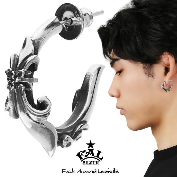 F.A.L リリー ブロッサム ピアス シルバー925 1P 片耳用 シルバー ハーフフープ フープ...