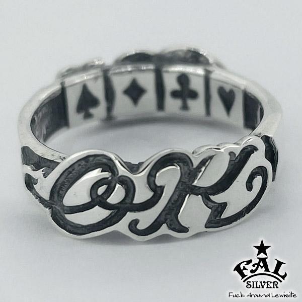 F.A.L OK or NO トランプ リング 5~30号 指輪 メンズ レディース シルバー シル...