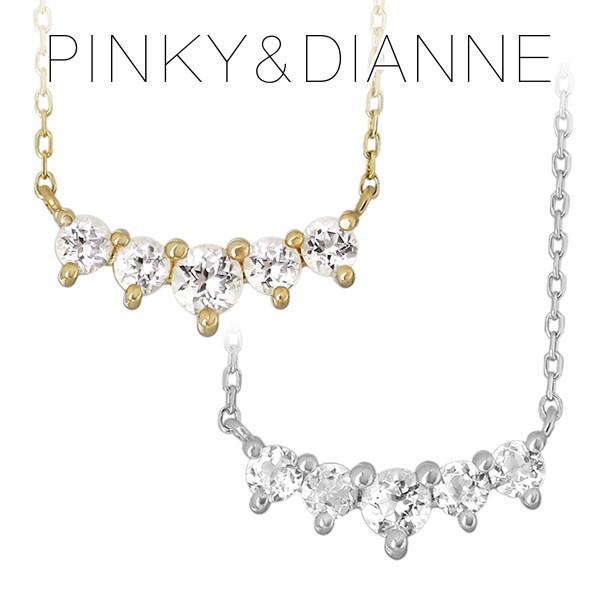 Pinky&amp;Dianne ピンキー&amp;ダイアン ネックレス レディース ホワイトトパーズ ライン 10...