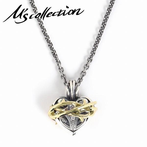 Ms collection ネックレス メンズ ブランド シルバー ゴールド ダイヤモンド ソーン ...