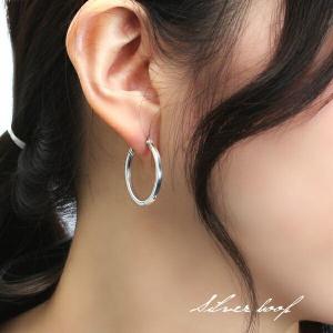 シンプル シルバー フープピアス 18mm×3mm 1P 片耳用 ピアス フープ