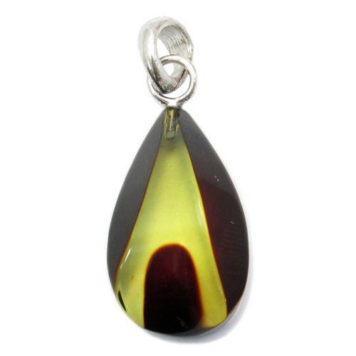 アンバー ペンダントヘッド 琥珀 選べる ツートンカラー シルバー 天然石 パワーストーン 琥珀ペン...