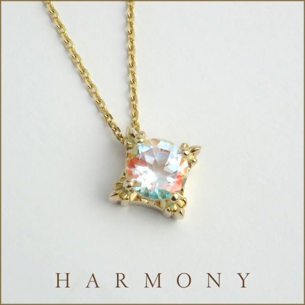 K10 ペンダント オーロラトパーズ ダイヤ型 HARMONY