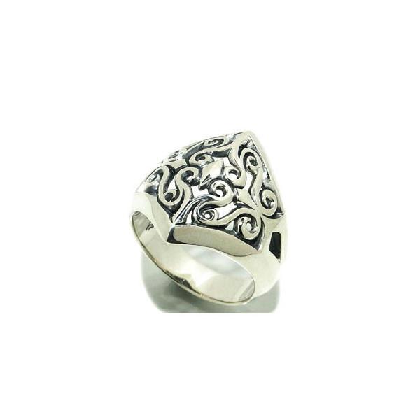 マジェスフィッセン リング 指輪 透かし アラベスク ダイヤ型フレーム 7-30号 シルバー メンズ...