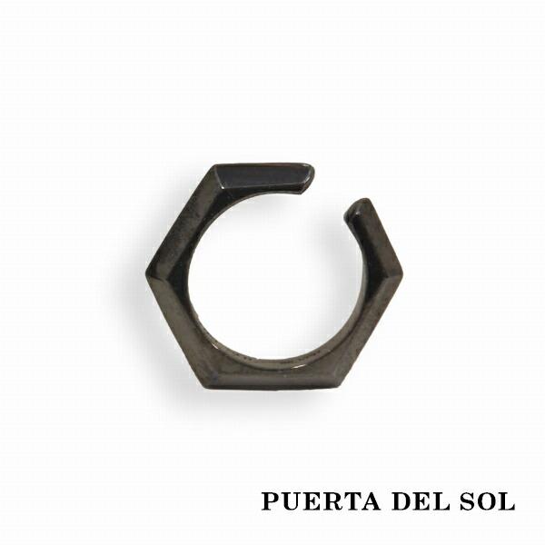 PUERTA DEL SOL シャープエッジ イヤーカフ ブラック シルバー950 チタンコーティン...