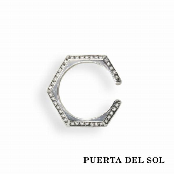 PUERTA DEL SOL シャープエッジ イヤーカフ ジルコニア シルバー950 ユニセックス ...