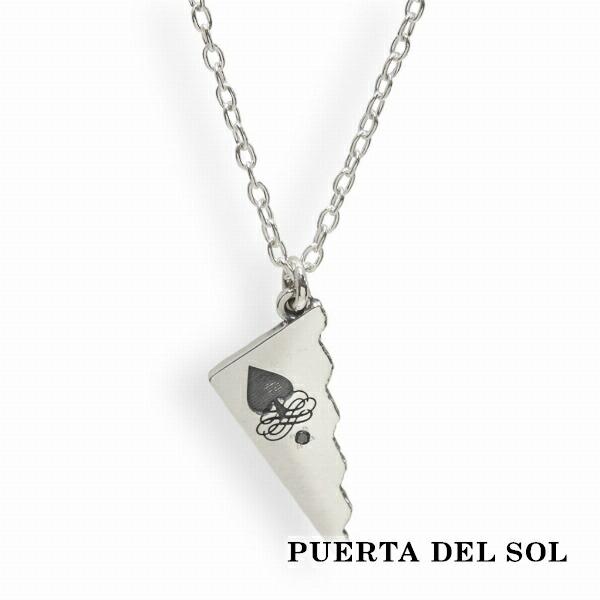 PUERTA DEL SOL ちぎれたトランプ リバーシブル ネックレス(チェーン付き) シルバー9...