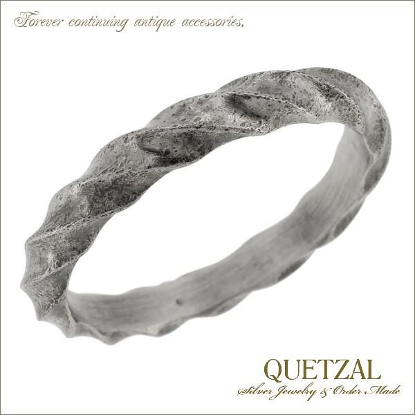 Quetzal リング メンズ ブランド 指輪 シルバー ツイストリング ひねり ねじれ 9-23号...