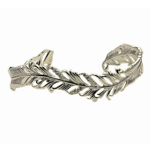 SAINTS セインツ バングル フェザー＆クリアジルコニア ブレスレット シルバー925 ブランド...