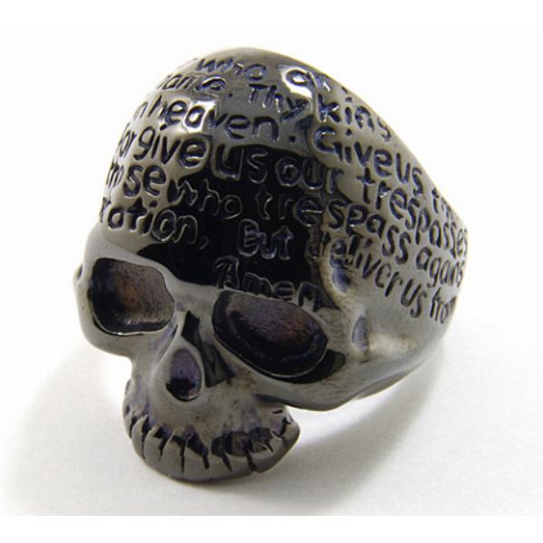 SAINTS セインツ リング 指輪 復刻 Lord’s Prayer ブラックスカル シルバー92...