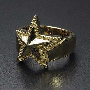 TMT star スターリングシルバーリング 星 17号スターモチーフ 925 SAINTS（セインツ） リング 指輪 スター 金メッキ シルバー925