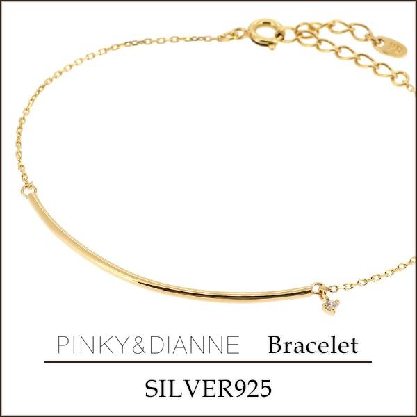 ピンキー＆ダイアン ブレスレット レディース シルバー プレイフル ゴールドライン ピンキーアンドダ...