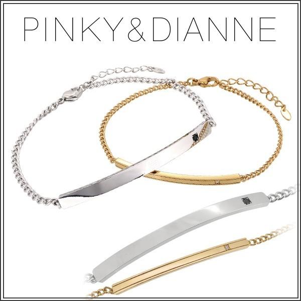 Pinky&amp;Dianne ペアブレスレッド ブランド シルバー ピンキー&amp;ダイアン シャープライン ...