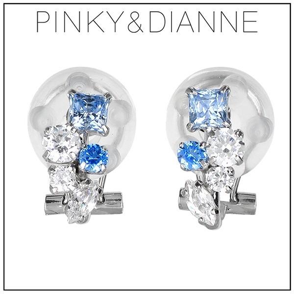 Pinky&amp;Dianne ピンキー&amp;ダイアン イヤリング レディース ブルー&amp;クリア イヤークリップ...