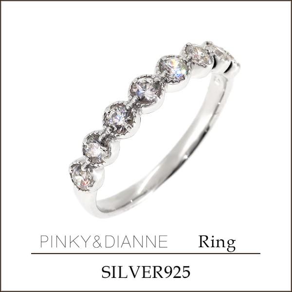 ピンキー＆ダイアン ピンキーリング 指輪 レディース シルバー ハーフエタニティ ジルコニア 2-6...