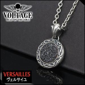 VOLTAGE シルバーネックレス メンズ ドルジークォーツ コイン リバーシブル ブランド メンズネックレス シルバー925 チェーン付 ボルテージ｜alize