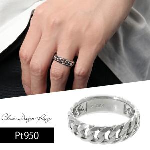 喜平プラチナリング20号 チェーンデザイン プラチナリング 幅6.7mm 5号〜21号 指輪 リング 喜平