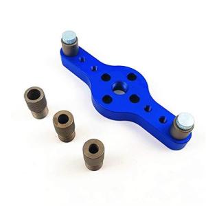 CarAngels 中心出し ドリルガイド ダボ穴あけガイド 冶具 調整可能 6/8/10mm アルミ 木工ツール 手持ちタイプ