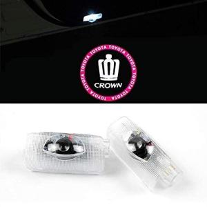 AA HUAYE 2 個 LED カーテシランプ クラウン車用 for CROWN-PINK