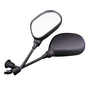 ヤマハ スクーター用楕円 汎用バックミラー左右セット 逆ネジ8mm 