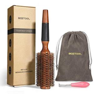 BESTOOL ロールブラシ ヘアブラシ ロール くし 木製 櫛 ヘアケア 高 コーム レディース メンズ ブロー カール 巻き髪 耐熱 人気 艶髪