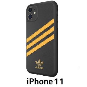 アディダス adidas iPhone 11 ブラック イエロー 3ストライプ ハードケース｜all-for-you