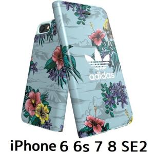 アディダス Adidas iPhone 6 6s 7 8 SE2 フローラル 手帳型ケース｜all-for-you