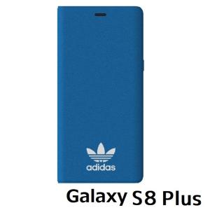 アディダス adidas Galaxy S8 Plus ブルー 手帳型ケース