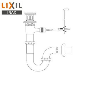 LF-270PA リクシル LIXIL/INAX ポップアップ式排水金具 呼び径32mm・壁排水Pトラップ 送料無料｜all-kakudai