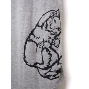 リラックスTシャツ チュニック丈 グレイ cu...の詳細画像4