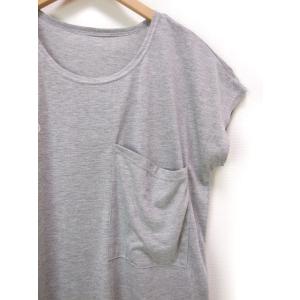 リラックスTシャツ チュニック丈 グレイ cu...の詳細画像3