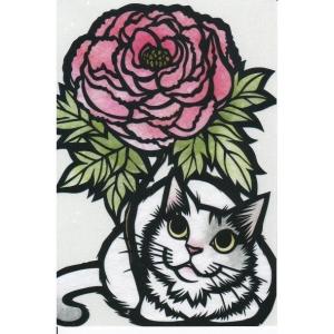 切り絵 cut art さとうみよ/ポストカード とら虎 / 猫柄 p202209