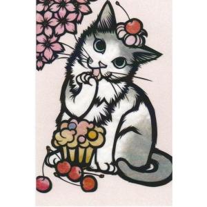 イラストレーター猫麦さん 佐藤めい アルミ合板アート【ワンスト】 猫麦 DMMスクラッチ Wチャンス賞、直筆サイン入りA賞（絵柄A-2