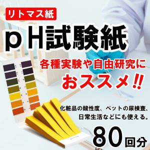 リトマス試験紙 pH試験紙 80回分 ペーハー試験紙 リトマス紙
