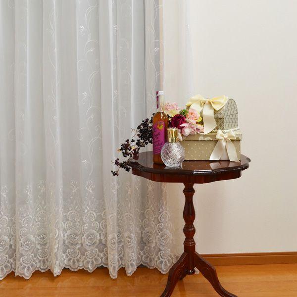 ● 日本製 ●　輸入レースカーテン " クレア " 刺繍 エレガント レース カーテン　ロココ調 ア...