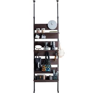 サンワダイレクト 突っ張りラック 棚 幅60cm 壁面収納 高さ194〜258cm