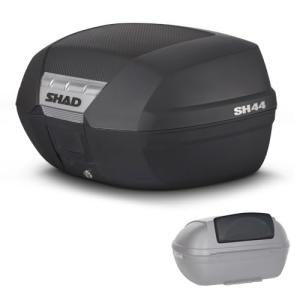 SHAD (シャッド) バイク リアボックス 【セット売り】 SH44 トップケース 無塗装ブラック バックレスト セットの商品画像