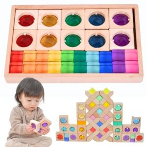 ジュエル積木 【親子で夢中！ 宝石のような積木】 アクリルキューブ