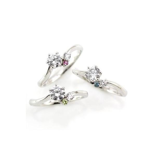 誕生石 プラチナ ダイヤモンドリング 婚約指輪 エンゲージリング オーダー