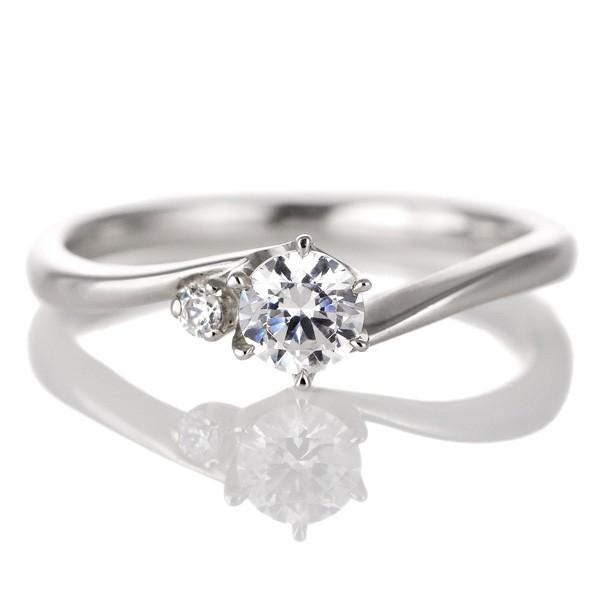 婚約指輪 ダイヤモンド ダイヤ プラチナ リング 0.3ct 天然石 サイドダイヤモンド エンゲージ...