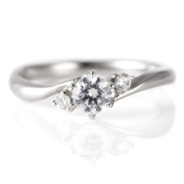 婚約指輪 ダイヤモンド ダイヤ プラチナ リング 0.3ct 天然石 サイドダイヤモンド エンゲージ...
