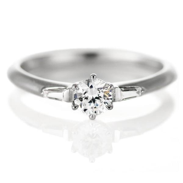 婚約指輪 ダイヤモンド プラチナ リング 0.3ct 天然石 エンゲージリング 鑑定書 オーダー