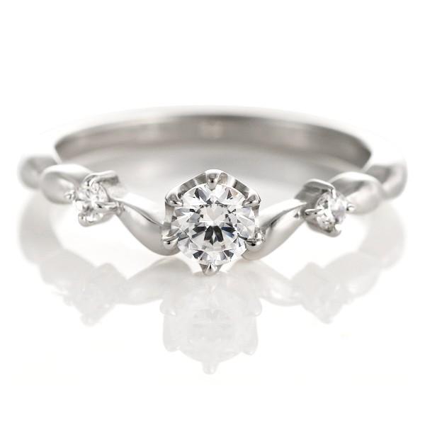 婚約指輪 ダイヤモンド プラチナ リング 0.3ct 天然石 エンゲージリング 鑑定書 オーダー