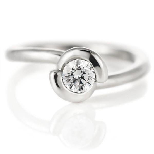 婚約指輪 ダイヤモンド プラチナ リング 0.3ct 天然石 エンゲージリング 鑑定書 オーダー